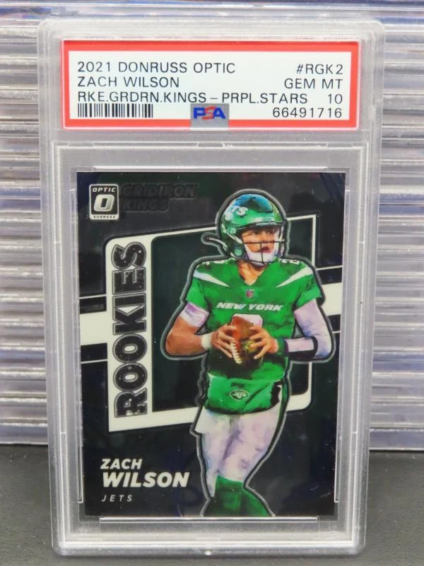 Zach Wilson Panini Donruss Optic Rookie Gridiron Kings #RGK2 Purple Stars