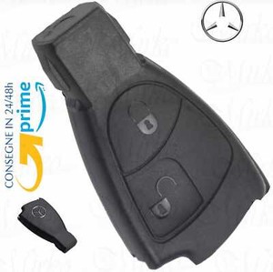Ontto Custodia Protettiva Per Chiave Mercedes In Metallo E Pelle – Compatibile Con Classe A, C, E, S, GLA, GLC E Altri Modelli (2010-2019) - 2