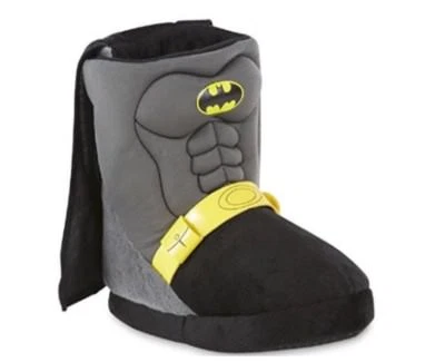 Batman DC Comics Toddler Boy's Black Boot Slip-On Slipper/Shoe: 5/6-11/12