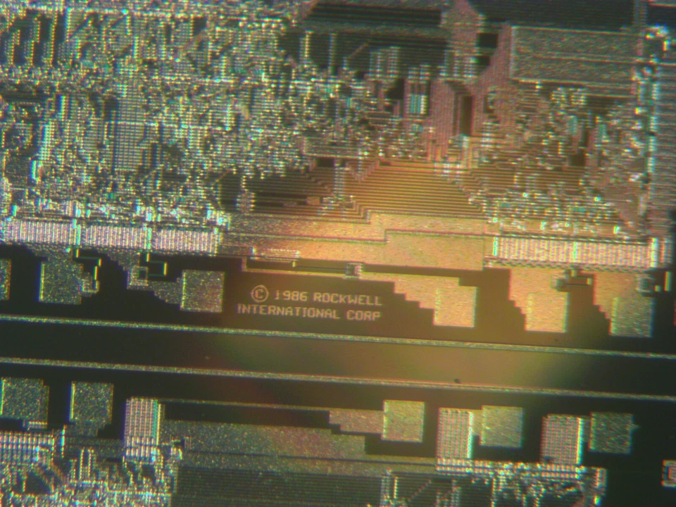 Histórica oblea de silicona Rockwell 1986 de microprocesadores hecha en EE. UU. - con estuche Foto 4 de 4