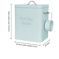 Rice Flour Pet Food Metal Tin Food storage Pantry Organiser 10kg Large Container
