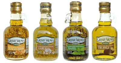 Mantova Grand Aroma flavored Extra Virgin olive oils, Variety gift Set, 8.5 oz..