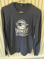 champlin park superfan long sleeve blue cotton shirt size M