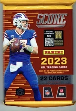 2023 Panini Score Football SINGLE PACK (1) 22 Cards Per Pack