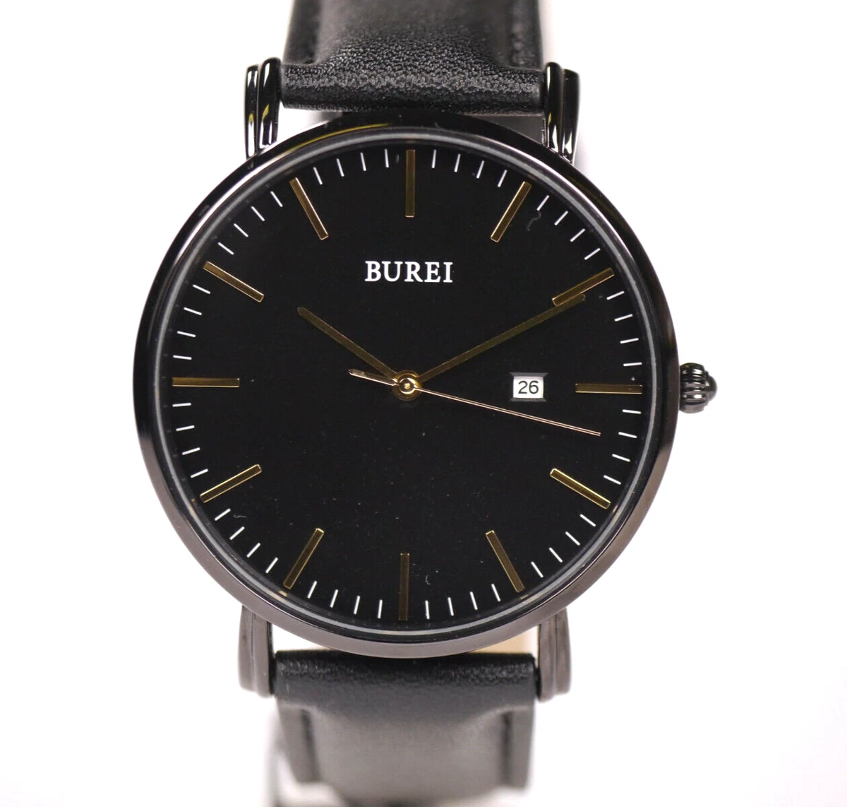 BUREI Orologio Da Uomo Di Lusso In Acciaio Inox – Quarzato Giapponese, Impermeabile 5 ATM, Vetro Zaffiro, Calendario Luminescente - 2