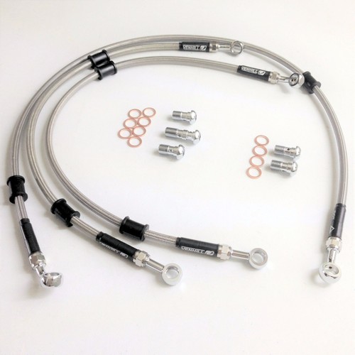 HONDA CBR1000F 1991-92 VENHILL s/steel braided brake lines hoses FRONT