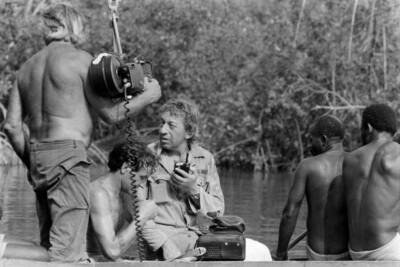 Serge Gainsbourg Yann Le Masson the set of Equator in Gabon 1983 Old Photo 5