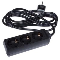Steckdosenleiste Steckleiste 3 Fach, 3M Schwarz Kabel 3X1,5Mm² Mit Schutzkontakt