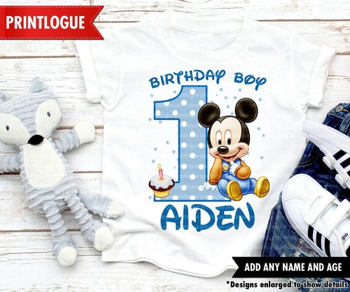 Baby Mickey Mouse Birthday Shirt 