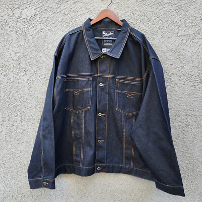 Karl Kani Jeans Denim Jean Jacket Long Sleeve Button Up Men's