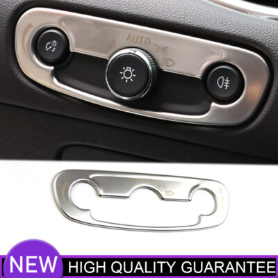 Headlight Switch Button Cover Trim For Chevrolet Malibu 2016-2021 Silver Steel