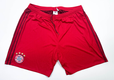 Adidas FC Bayern München Hose Teamhose Shorts Home Saison 2015/2016 Gr.XL Rot