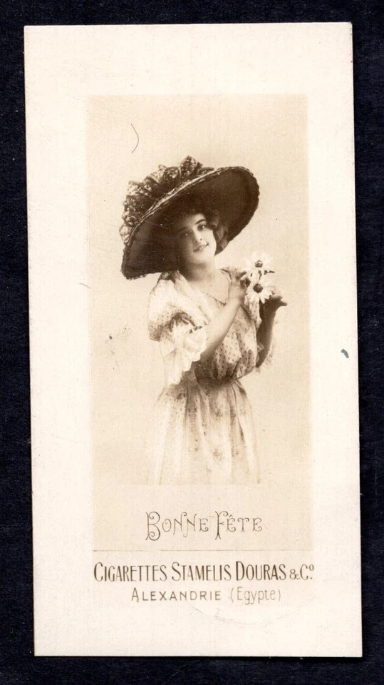 EGIPTO 1888 DOS MILLIEMES ATADO EN PUBLICIDAD MINI TARJETA FOTOGRÁFICA DE CIGARRILLOS Foto 2 de 2