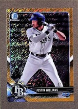 2018 Bowman Chrome Prospects Gold Shimmer Refractor #BCP-10 Justin Williams /50
