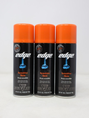 Pack of 3x Edge Sensitive Skin Men's Shave Gel with Aloe, 7 oz