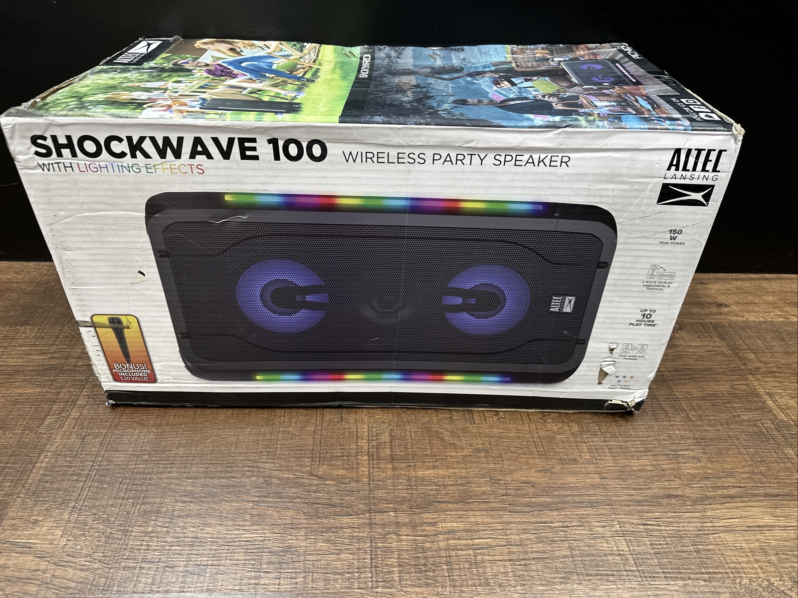 NEW Altec Lansing Shockwave 100 Wireless Party Speaker Rechargeable