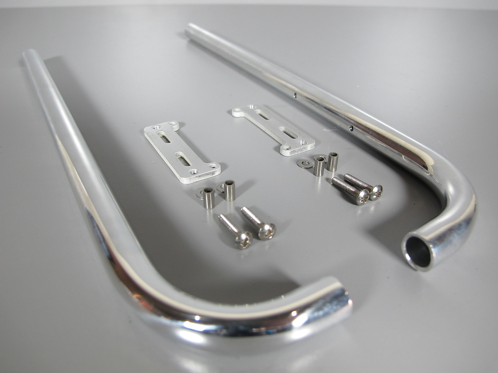 L&R Exhaust Pipe Stack + Mounting Plate Tamiya RC 1/14 King Grand Hauler Truck eBay