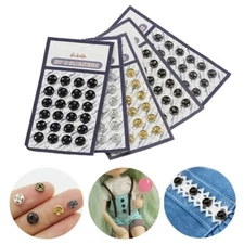 Miniature 5mm 24pcs SNAP BUTTONS Doll metal mini small Clothes making fastening
