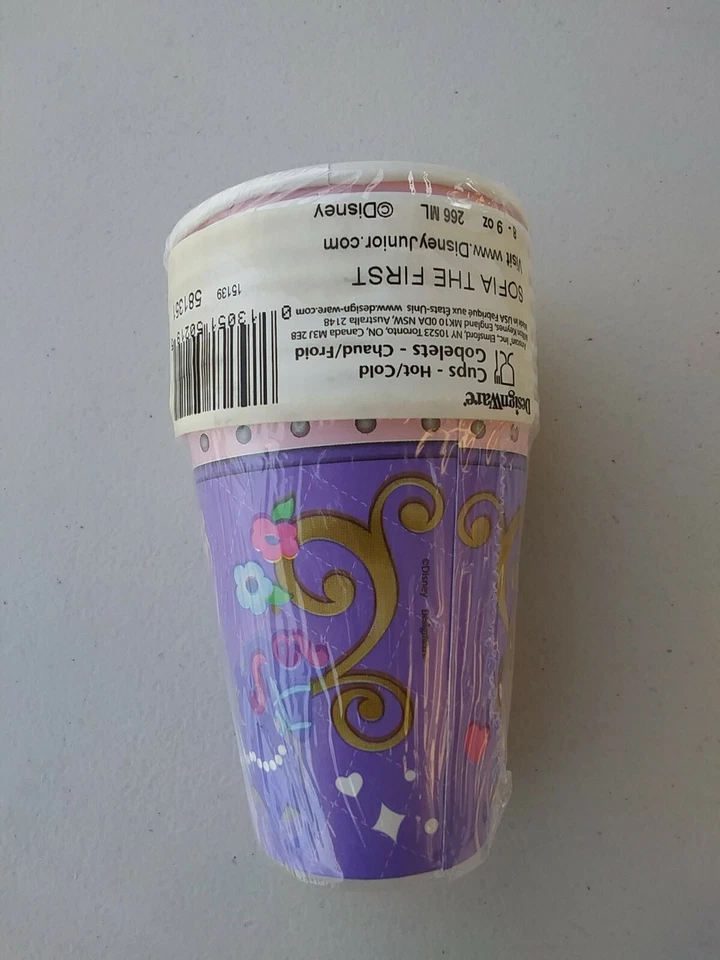 Sofia the First Disney Princess Kids Birthday Party 9 oz. Paper Cups - Image 2 of 4