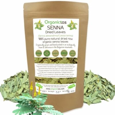 ORGANICTAS SENNA LEAF TEA biologico sciolto - benefici per la perdita di peso - erba detox