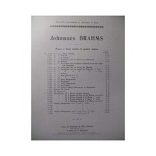 BRAHMS Johannes Etude d'après