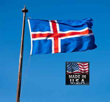 ICELAND 3x5 Foot Heavy Duty In/outdoor Super-Poly FLAG BANNER*USA MADE