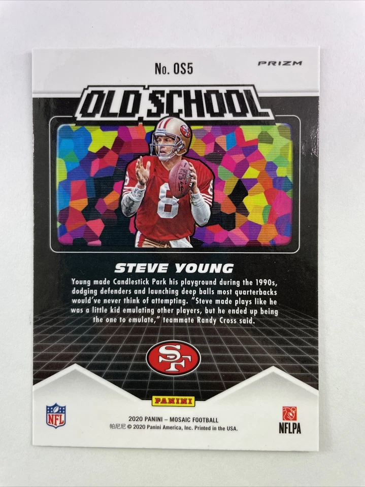 Mosaic 2020 Old School Mosaic Prizm Steve Young - Image 2 of 2