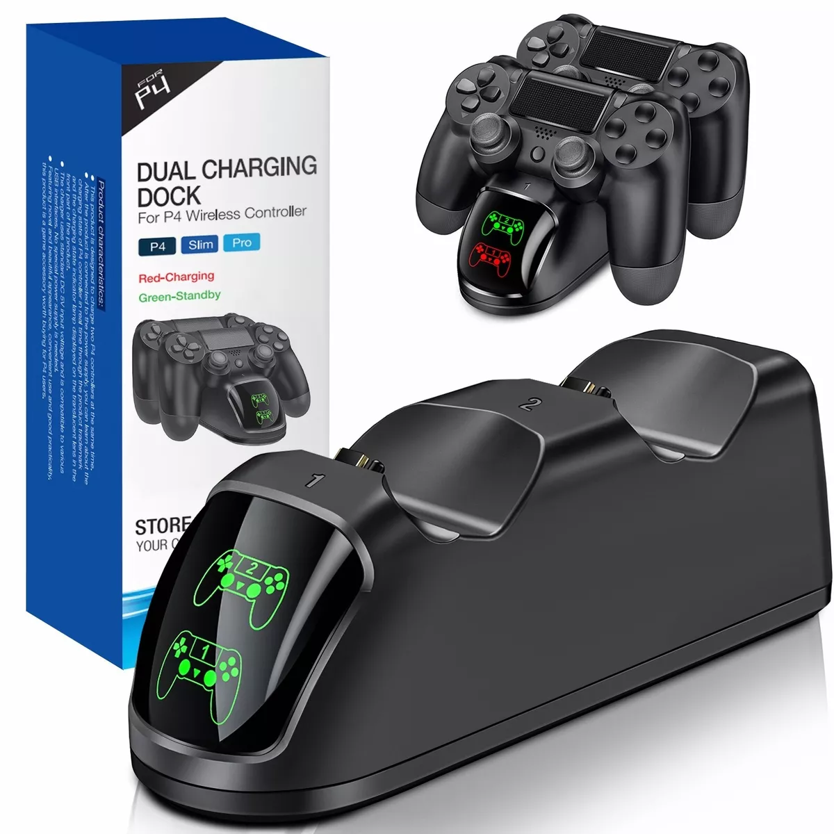 Sony PS4/Slim/Pro Fast Charging Dock Stand Dual Charger Station | eBay