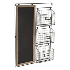 Kreidetafel mit Aufbewahrungskörben, 50 x 70 cm