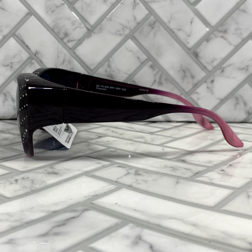 NWT Foster Grant Solar Shield Fits Over Sunglasses FO-008 BRY SMK DIM Purple - Picture 3 of 7