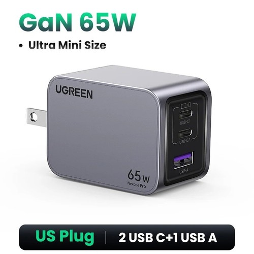 UGREEN 65W GaN Nexode Pro Fast Charger PD3.1 USB C QC4.0 For iPhone 15 14 Laptop - Picture 8 of 12