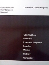 Cummins Construction Industrial Diesel Engine Owner Manual Generator Railway 73