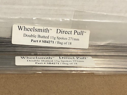 Wheelsmith Direct Pull Spokes Double Butted 271mm 15g Lot of 36 Silver NEW - Picture 4 of 9