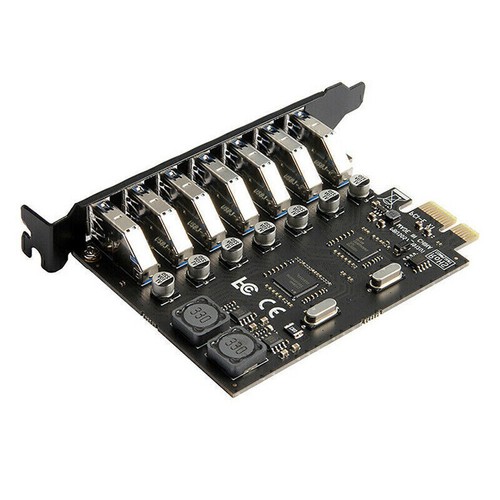 PCI-E Expansion Card Adapter 7 Ports USB 3.0 Hub External Controller Extender - Zdjęcie 4 z 6