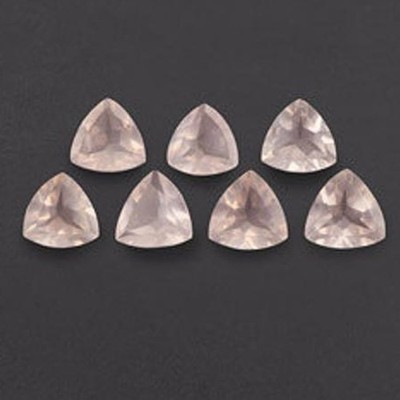 Natural Rose Quartz Trillion Faceted Cut 6mm To 20mm Loose Gemstone
