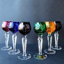 6 Stück Römer Gläser Likörgläser Bleikristall 13 cm hoch Lausitzer Glas DDR 