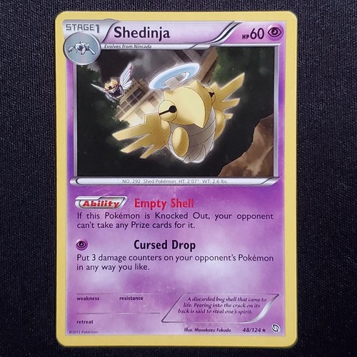 Shedinja 48/124 Rare Dragons Exalted Pokemon Moderately Played