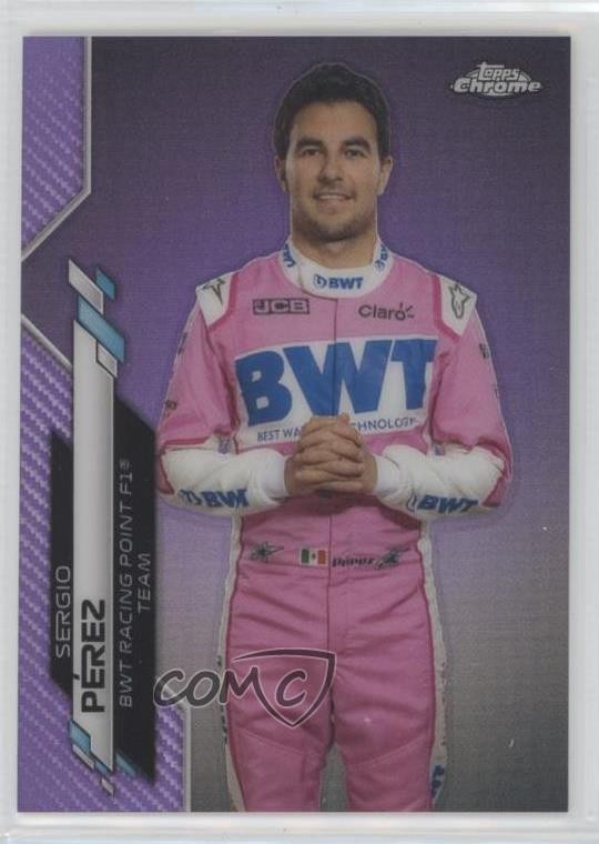 2020 Topps Chrome Formula 1 F1 Racers Purple Refractor /399 Sergio Perez #13 0s2