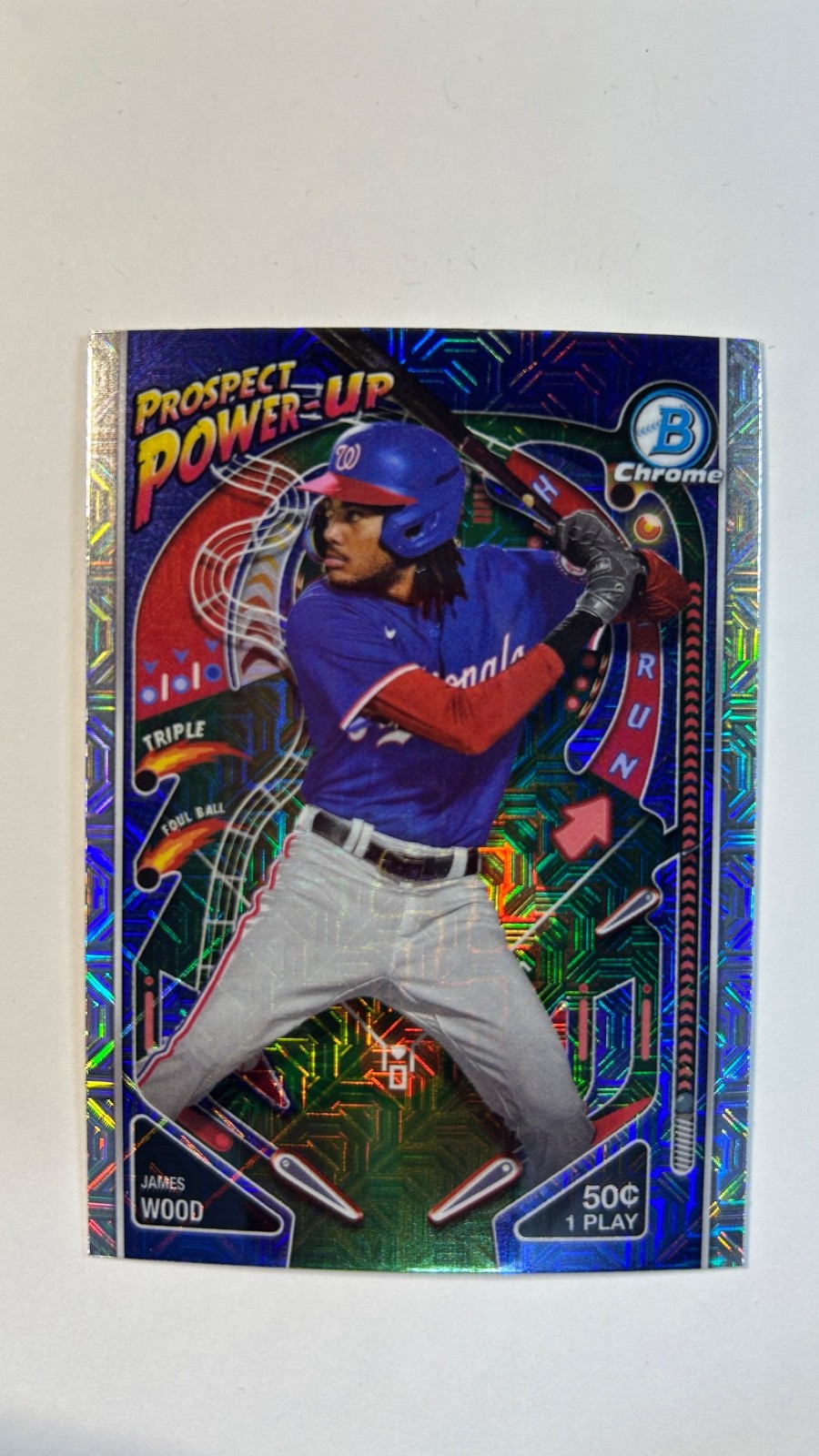 James Wood 2024 Bowman Mega Box Prospect Power Up #PP-14 Mojo Refractor