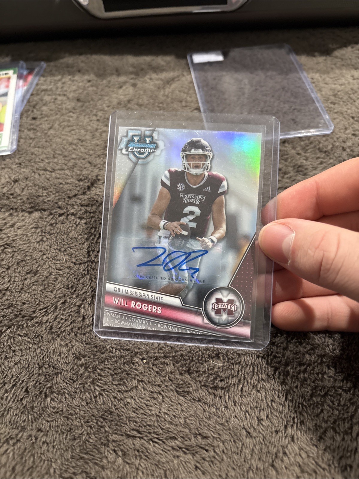 2023 Bowman University Chrome Chrome Autographs Will Rogers #179 Refractor /499