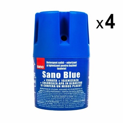 4 SANO AQUA BLUE WC-SCHÜSSEL-Seifenreiniger Hygienisch Langlebiger...