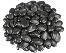 Pebbles for Indoor Plants 2lbs Black River Rocks 1-2 Inch Decorative Planters
