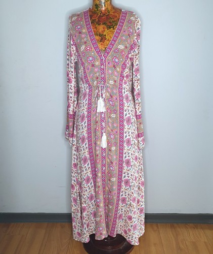 ARNHEM - Size 10 'Kauai Midi Dress - Pearl' long sleeve floral print boho hippie - Picture 2 of 9