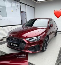 Pet 50ft X 5ft Glossy Metallic Pearl Car Vinyl Wrap Hood Sticker Blood Red Us