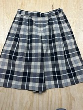 Leslie Steven LS Vintage Linen Blend Plaid Shorts 14 Tall Made In USA Career