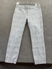 Banana Republic Sloan Pants Womens 4 Multicolor Plaid Business Formal Flat Front