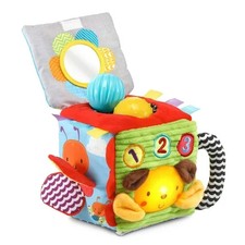 VTech Soft and Smart Sensory Cube Multicolor Numbers Letters Sound 3 Shapes