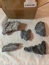 5ct CHAQLE NATURAL SLATE AQUARIUM Flat Rock Stone Fish Tank Gravel Reptile craft