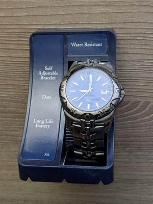 New Puritan PUR60552W Silver Tone Stainless Steel Blue Dial Men's Watch