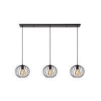 Pendelleuchte Metall Schwarz Esszimmer KüChe E27 L:130 Cm HäNgelampe Esstisch